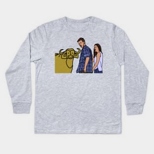 Ox Girlfriend and Distracted Boyfriend Kids Long Sleeve T-Shirt